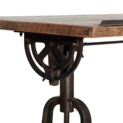 Industrial Teak Wood Console Table Brown - Olivia & May -Olivia & May GUEST 0084d5d6 0d52 4682 987c dc464c0f497f