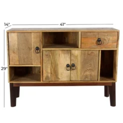 Modern Mango Wood Buffet Brown - Olivia & May -Olivia & May GUEST 00f5d140 e9a9 4332 b33a ce1ca7e7f3dc
