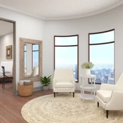 Wood Floral Intricately Carved Wall Mirror Brown - Olivia & May -Olivia & May GUEST 01177d85 9dd9 4020 ba93 ffdd48d16b36