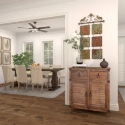 Metal Floral 6 Suspended Panels Wall Decor With Embossed Details - Olivia & May -Olivia & May GUEST 01582b64 d001 4d7f baf9 2a0db4eb0d19