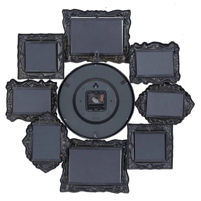 Metal 8 Photo Openings Wall Clock Green - Olivia & May 21 Metal 8 Photo Openings Wall Clock Green - Olivia & May - Image 19