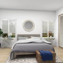 Coastal Wood Wall Mirror With Wrapped Rope Accents White - Olivia & May -Olivia & May GUEST 02071b49 6b04 407a 9777 0f5d5319d989