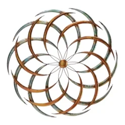 Metal Starburst Wind Spinner Inspired Wall Decor Bronze - Olivia & May -Olivia & May GUEST 02113615 fdc3 48bf a961 0072c81f4520