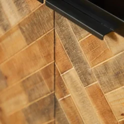 Rectangular Contemporary Mosaic Wood Cabinet Black - Olivia & May -Olivia & May GUEST 021cf281 ea85 4063 bc7a da0e0cd71ce0