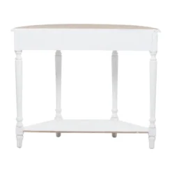 Farmhouse Half Moon Wood Console Table White - Olivia & May -Olivia & May GUEST 0220b5c5 67d4 4ae2 bd8a 8a014ecb949d