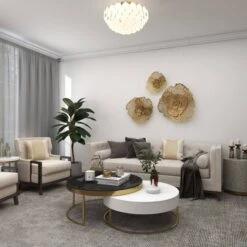 Metal Floral Wall Decor Set Of 3 Gold - Olivia & May -Olivia & May GUEST 023ad7e8 1c52 4def 834c a5f4e20a149f