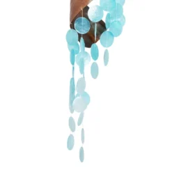 32" X 5" Metal Coastal Shell Abstract Windchime Teal - Olivia & May: Garden Patio Decor, Hanging Accent -Olivia & May GUEST 02876343 bc76 46eb bd33 13563de10423