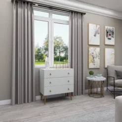 Modern 3 Drawer Wooden Chest White - Olivia & May -Olivia & May GUEST 0288481c f994 4bd4 9b81 21704f598565