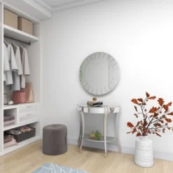 Set Of 2 Glam Fir Console Tables With Mirror White - Olivia & May 32 Set Of 2 Glam Fir Console Tables With Mirror White - Olivia & May -Olivia & May GUEST 02c99bd5 6543 4f68 abe6 97f252f14caa