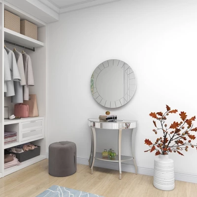 Set Of 2 Glam Fir Console Tables With Mirror White - Olivia & May 15 Set Of 2 Glam Fir Console Tables With Mirror White - Olivia & May - Image 13