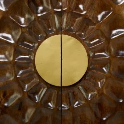 Contemporary Carved Mango Wood Cabinet Brown - Olivia & May -Olivia & May GUEST 02ec5e29 ef39 4452 b0d1 67d24531db95