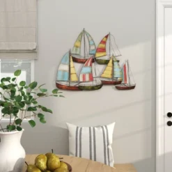 Coastal Metal Transportation Wall Decor Multi Colored - Olivia & May -Olivia & May GUEST 03d22736 77db 41a0 ba3f 648ecd92c1ea