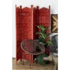 Traditional Wood Room Divider Screen Red - Olivia & May -Olivia & May GUEST 04012235 91c5 4c69 9e54 bce5eef1350b