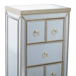 Glam Mirrored Tall 8 Drawer Chest Beige - Olivia & May -Olivia & May GUEST 044f9cd9 0b90 4f34 9f17 e95216258b8a