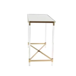 Modern Acrylic Console Table Gold - Olivia & May -Olivia & May GUEST 04a8cb25 3784 4657 94ff 19381392cd3e