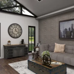 Industrial Wood Buffet Gray - Olivia & May -Olivia & May GUEST 04ab71e3 bd0b 4869 b58f da5d46859e26