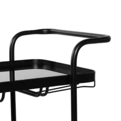 Contemporary Metal Bar Cart Black - Olivia & May -Olivia & May GUEST 04e04b59 7d9b 458e b6f8 22ce08b0006c
