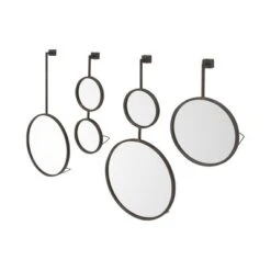 Modern Metal Wall Mirror Set Of 4 Black - Olivia & May -Olivia & May GUEST 05946737 74ec 4bae 8efc 52d7ca7fd4f6