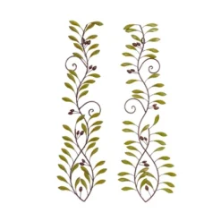 Set Of 2 Metal Leaf Wall Decors Green - Olivia & May -Olivia & May GUEST 05b35d9f 7596 4691 bdd2 631d9c27acd8