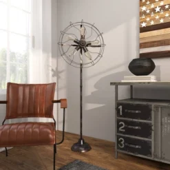 Industrial Metal Floor Lamp Brown - Olivia & May -Olivia & May GUEST 068cb9dc 3732 4579 8ed1 0bca1f5b957b