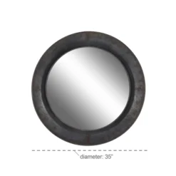 Industrial Metal Wall Mirror Gray - Olivia & May -Olivia & May GUEST 06e99da4 5f11 4bcc aeef 8e18e3c0e9e0