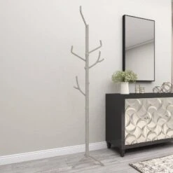 Eclectic Metal Coat Rack Silver - Olivia & May -Olivia & May GUEST 0770281d 03cd 4b43 8fbf 541d15cdaf99