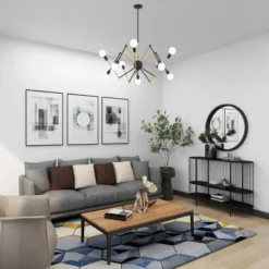 Contemporary Metal Console Table Black - Olivia & May -Olivia & May GUEST 078ccfcc d58f 4b29 b082 5168fe1f93ef