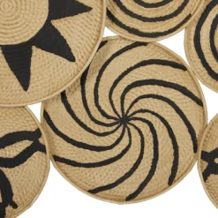 Metal Plate Wall Decor With Black Patterns Brown - Olivia & May -Olivia & May GUEST 07b9be07 8303 4c12 81c4 c8e30ad3c74d