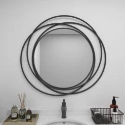 Metal Overlapping Circle Frame Wall Mirror- Olivia & May 28 Metal Overlapping Circle Frame Wall Mirror- Olivia & May -Olivia & May GUEST 083b454c ec3a 4f42 8a39 5a1d6a0da32a