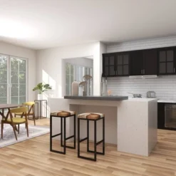 Industrial Cowhide And Metal Bar Height Stool Brown - Olivia & May -Olivia & May GUEST 0842ee35 a9a0 4f59 87dc 07e68c222986