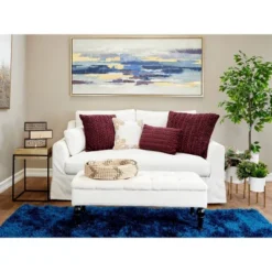 Modern Polystone Abstract Framed Wall Art With Gold Frame Blue - Olivia & May -Olivia & May GUEST 08cccdf8 83c5 4079 a915 27fc0f13ba7d