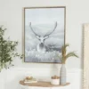 Modern Farmhouse Polystone Deer Framed Wall Art Gray - Olivia & May -Olivia & May GUEST 0965f98f 886f 4bf1 9705 5bcf0ca35807