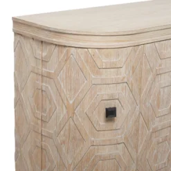 Traditional Carved Wood Curved Cabinet Brown - Olivia & May -Olivia & May GUEST 09699483 ede7 42d7 8a60 c2c41d90bb43