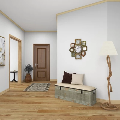 Metal 8 Photo Openings Wall Clock Green - Olivia & May 11 Metal 8 Photo Openings Wall Clock Green - Olivia & May - Image 9