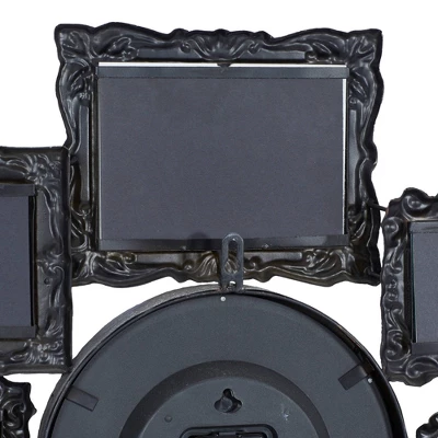 Metal 8 Photo Openings Wall Clock Green - Olivia & May 20 Metal 8 Photo Openings Wall Clock Green - Olivia & May - Image 18