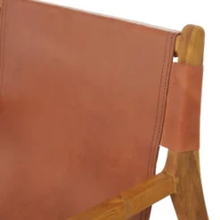 Contemporary Modern Genuine Leather Lounge Sling Chair - Olivia & May -Olivia & May GUEST 0a487933 b7ed 45d9 8440 f575e3f3dcfe