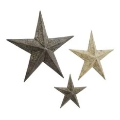 Set Of 3 Metal Stars Indoor Outdoor Wall Decors - Olivia & May -Olivia & May GUEST 0a8e4e2b 59e9 494f 9e4a dff616043bf8