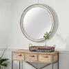 Wood Wall Mirror With Bead Detailing White - Olivia & May -Olivia & May GUEST 0b62f206 0f0d 475d b5a6 77d34afd1ed1