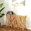 Contemporary Teak Wood Rectangle Console Table Brown - Olivia & May -Olivia & May GUEST 0c0f743e 7f59 4f71 abcf 2ffb1b822d15