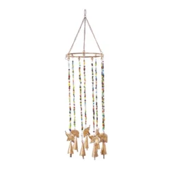 17" X 7" Eclectic Metal Elephant Windchime With Beaded Strands Gold - Olivia & May: Indoor Musical Decor -Olivia & May GUEST 0c2f5f47 fca8 4d2a 9fa2 a2994b998eb3