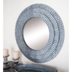 Farmhouse Metal Wall Mirror Gray - Olivia & May -Olivia & May GUEST 0c640122 bef3 4a6b 9cb9 588501cfb041