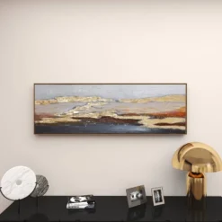 Canvas Geode Handmade Foiled And Brushstrokes Framed Wall Art With Gold Frame Gold - Olivia & May -Olivia & May GUEST 0ccff350 72aa 4a88 8b12 9b9b937c75a4