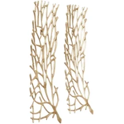 Set Of 2 Aluminum Coral Inspired Wall Decors - Olivia & May -Olivia & May GUEST 0cf7b960 5989 4aed a66b 9849c8196ff8