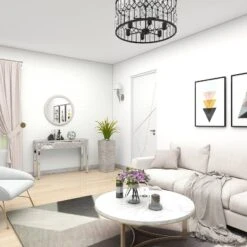 Glam Mirror And Wood Patterned Console Table Silver - Olivia & May -Olivia & May GUEST 0d45493f 1dc1 42b5 bfbf e14eff4ff7ae