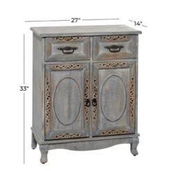 Vintage Wood Cabinet Gray - Olivia & May -Olivia & May GUEST 0dafce7d e227 4b4b bcdc 1c565cfaf096