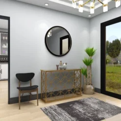 Rectangular Traditional Modern Metal Console Table Gold - Olivia & May -Olivia & May GUEST 0dc47c05 d4a9 4558 a648 c5915783f18e