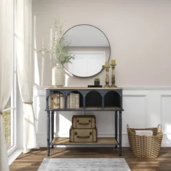 Farmhouse Wood Console Table Black - Olivia & May -Olivia & May GUEST 0dca191c 98ce 46a5 95f1 a53beeca895a