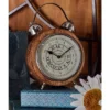 Olivia & May 10"X7" Mango Wood Decorative Clock With Bell Style Top Brown -Olivia & May GUEST 0df1a5aa 11f9 4851 81a0 c918a0a9f04a