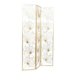 Glam Metal And Acrylic Room Divider Screen Gold - Olivia & May -Olivia & May GUEST 0e1fa32a 070d 45a4 a66b ffe1146e94bb