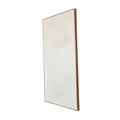 Canvas Geometric Deco Inspired Line Framed Wall Art With Gold Frame White - Olivia & May 3 Canvas Geometric Deco Inspired Line Framed Wall Art With Gold Frame White - Olivia & May